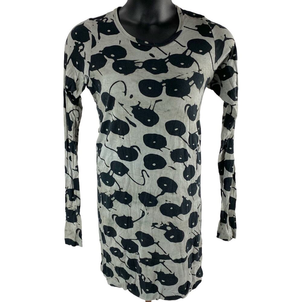 Rundholz gray and black bodycon dress long sleeve tunic art to wear casual